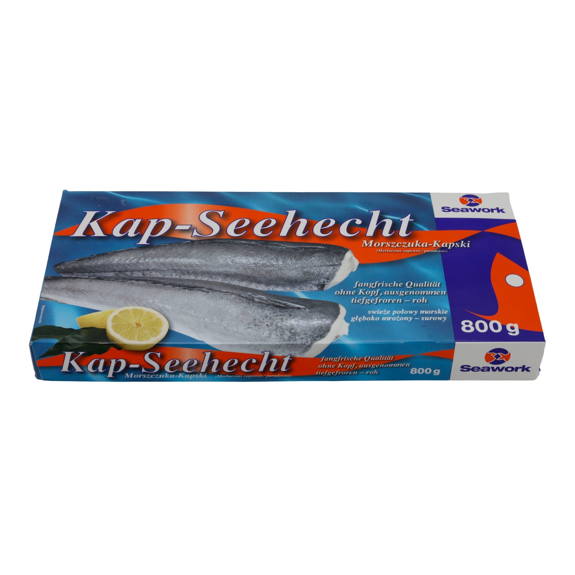 Fisch Seawork | Fisch | Kap-Seehecht, Tiefgefroren, ausgenommen, ohne Kopf | 800g SEAWORK